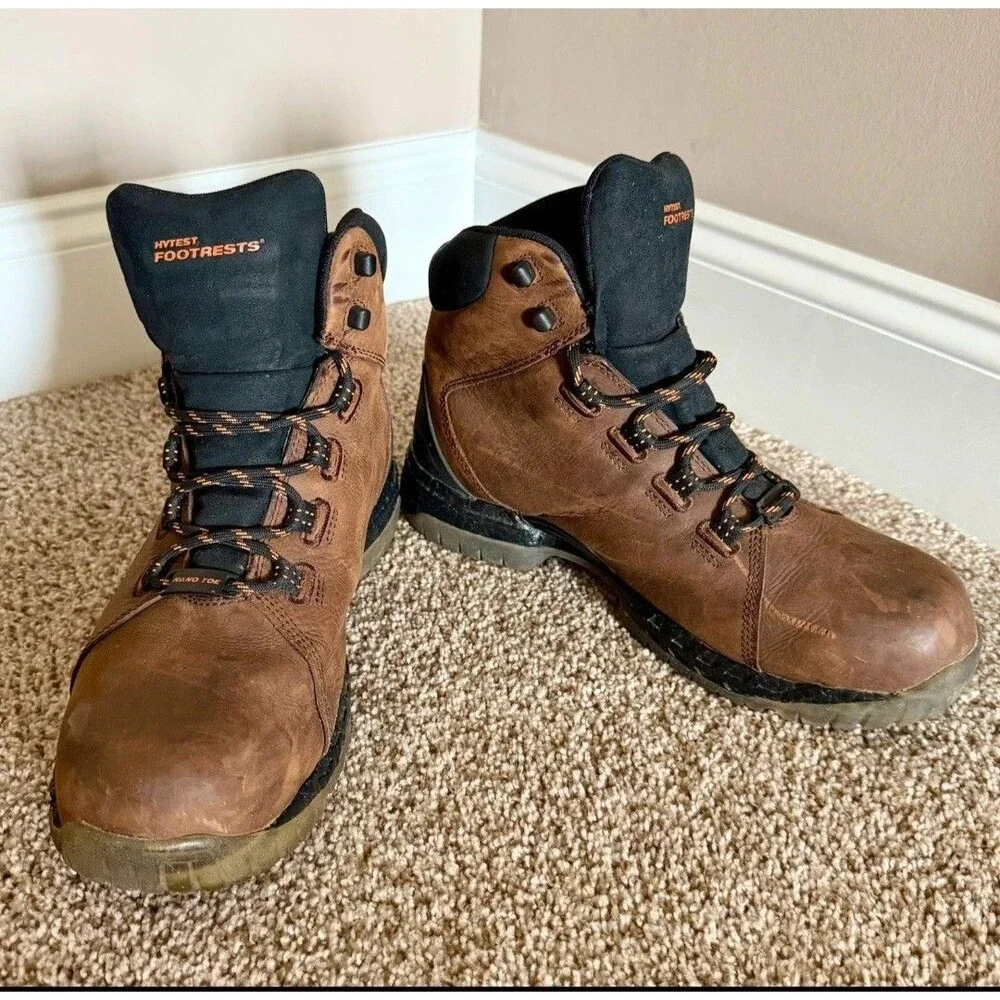 HYTEST K22471 FootRests Nano Toe Waterproof Work Boots Men's 10 3E EH Leather